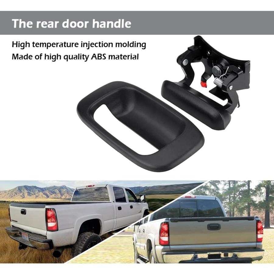 OFBAND Tailgate Handle Tailgate Latch and Bezel Trim Compatible with GMC Sierra 1500 2500 3500 Chevy Silverado 1999-2007 Professional Car Accessori｜tokyootamart｜04