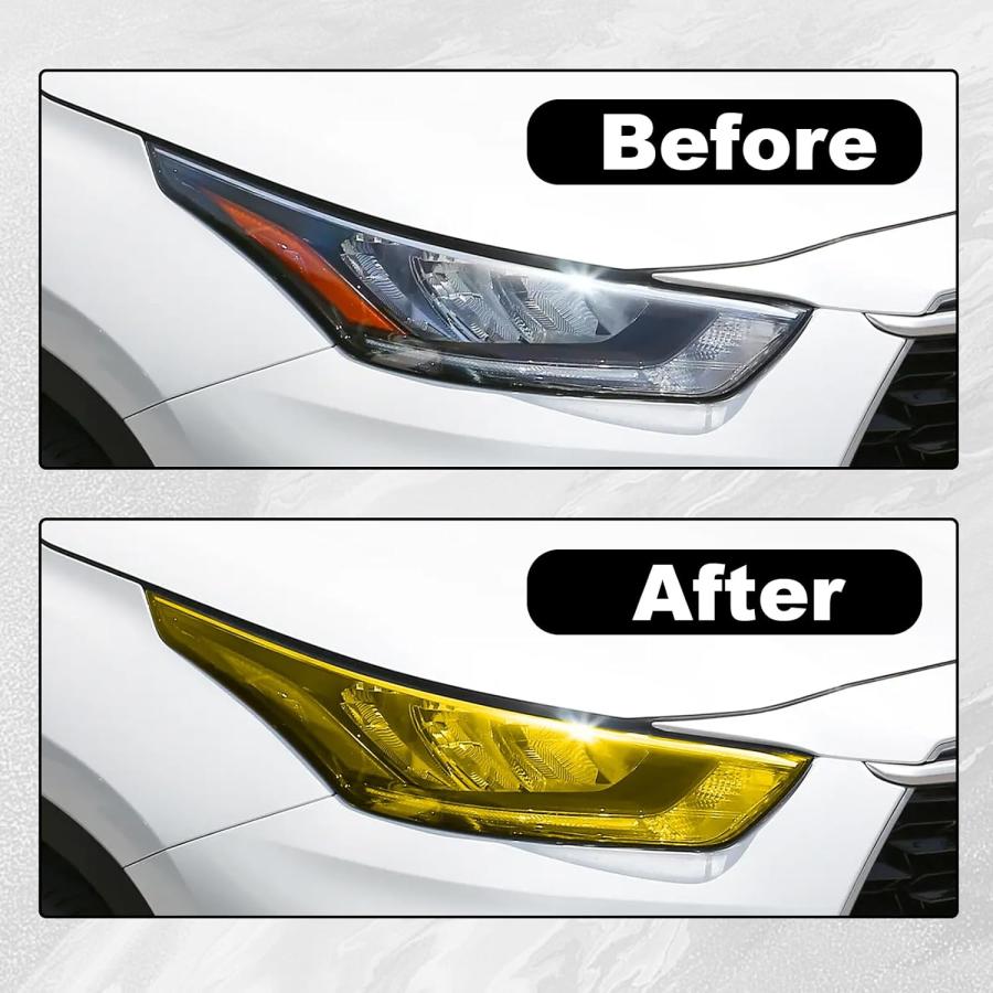 Car Light Tint Film  12 X 48inch Car Headlight Taillight Fog Lamp Vinyl Packaging Protective Film  Non-Marking Self-Adhesive Decals Car Decor  Cutt｜tokyootamart｜03