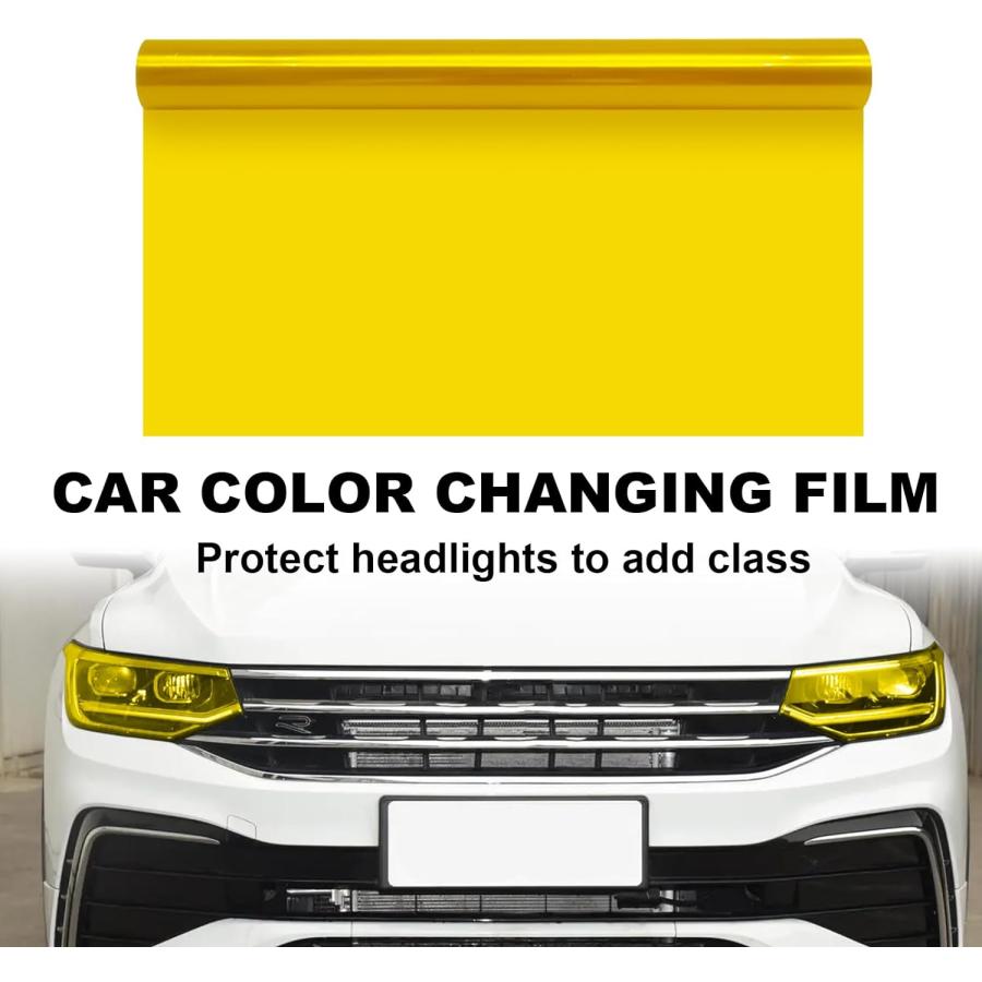 Car Light Tint Film  12 X 48inch Car Headlight Taillight Fog Lamp Vinyl Packaging Protective Film  Non-Marking Self-Adhesive Decals Car Decor  Cutt｜tokyootamart｜06