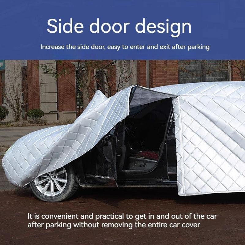 全日本送料無料 Hail Protector Car Cover for Abarth Grande Monomille Monotipo Car Cover Thickened Oxford Cloth Side Door Zipper with Lining Anti-Scratch Waterproof