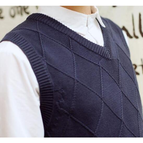 メンズニットベスト アーガイルケーブル ビジネス プルオーバーvネック紳士服ニットベスト 通勤メンズセーター カットソー Lx 41 Tokyoplenza 通販 Yahoo ショッピング