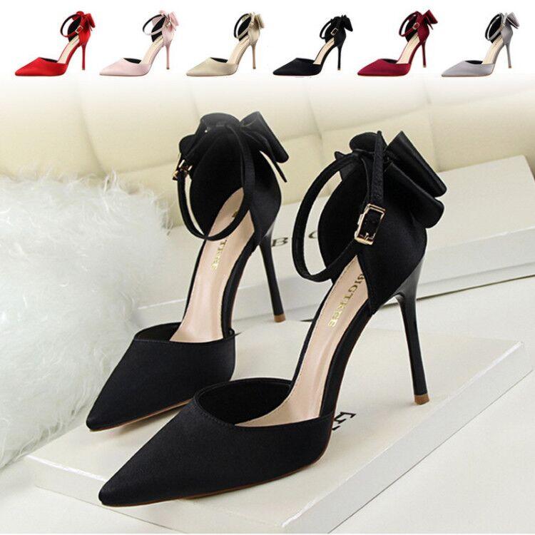 レディース美脚 パンプス ハイヒール ピンヒール リボン おしゃれ セクシー カジュアル アウトドア 結婚式 二次会 お呼ばれ 大きいサイズ6色 Lx1061 Tokyoplenza 通販 Yahoo ショッピング