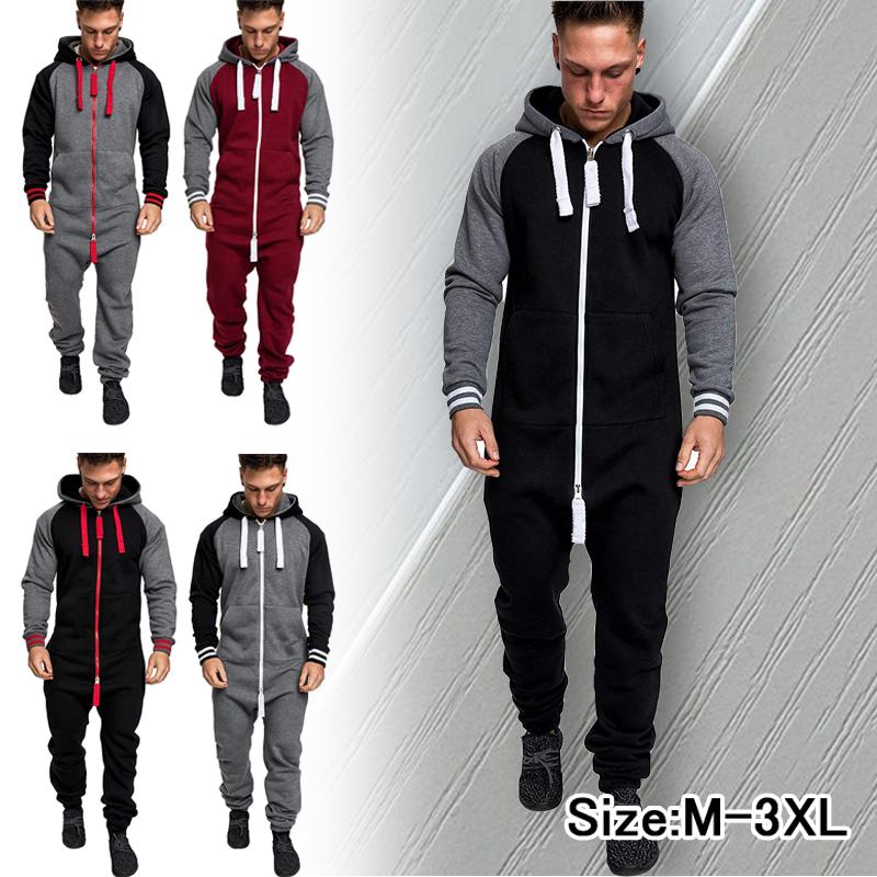 スウェット オールインワン メンズ ジャージ ワンピ つなぎ 部屋着 運動服 スポーツウェア ジップアップ 切替 フード付き 秋冬 Tpl 132 Tokyoplenza 通販 Yahoo ショッピング