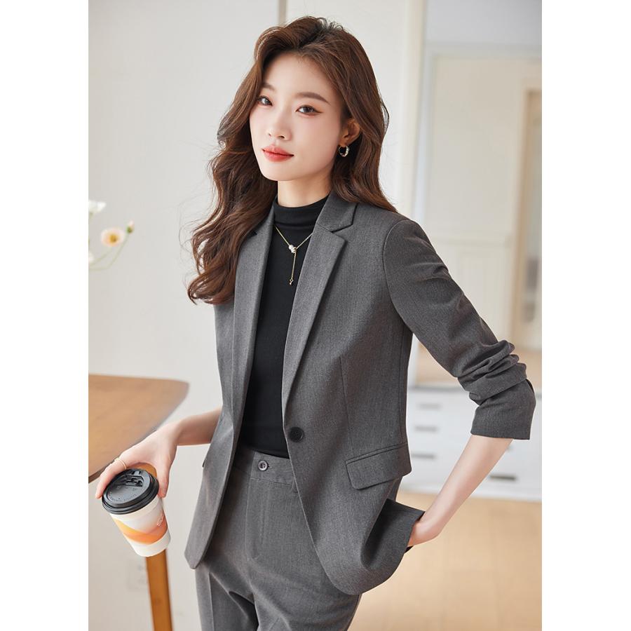 SELERY 3ピースセットアップ　パンツ　高級事務服　ストライプ　黒　15号 SELERY 3ピースセットアップパンツ高級事務服ストライプ黒15号