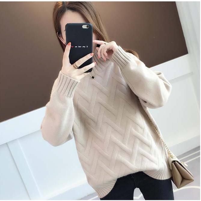 ニット セーター レディース トップス 秋 冬 長袖 ハイネック 無地