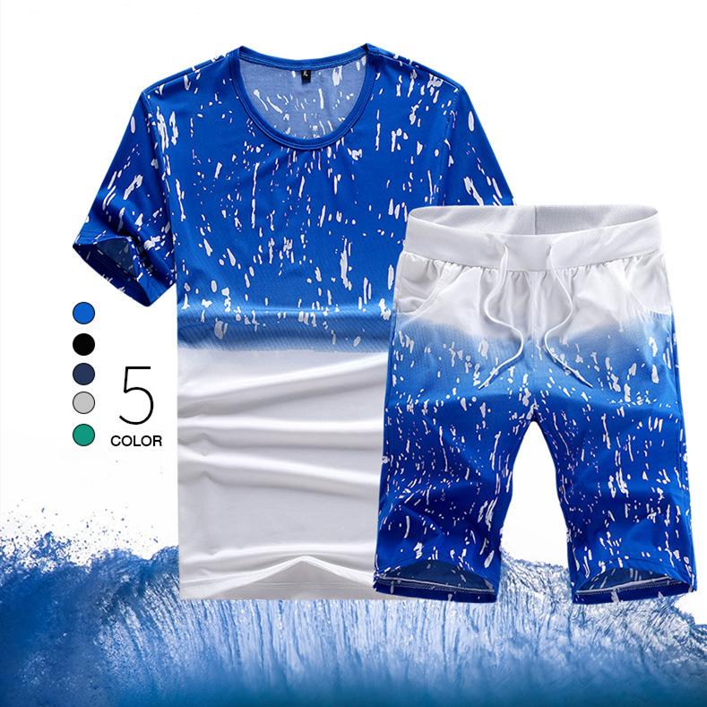 ジャージ メンズ 上下セット スウェット Tシャツ パンツ 2点セット 涼しい トレーニングウェア ルームウェア 部屋着 夏新作 ストアー