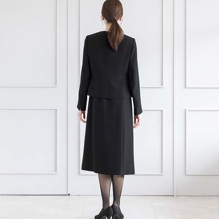 東京ソワール 喪服 ブラックフォーマル レディース 礼服 漆黒 前開き