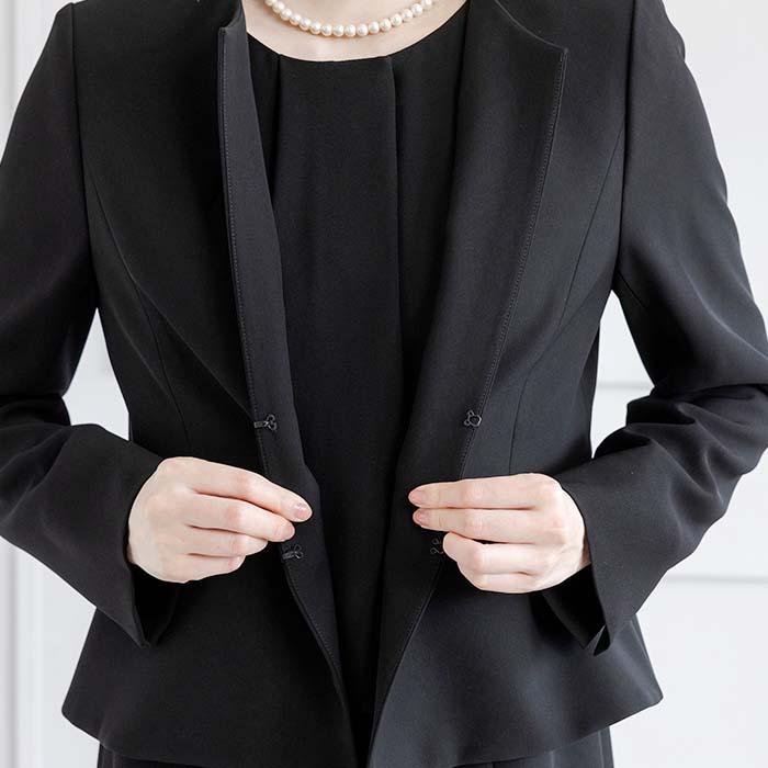 SOIR BENIRソワールべニール ブラックフォーマルアンサンブルセット19号 東京ソワール 喪服 ブラックフォーマル レディース 礼服 漆黒 前開き