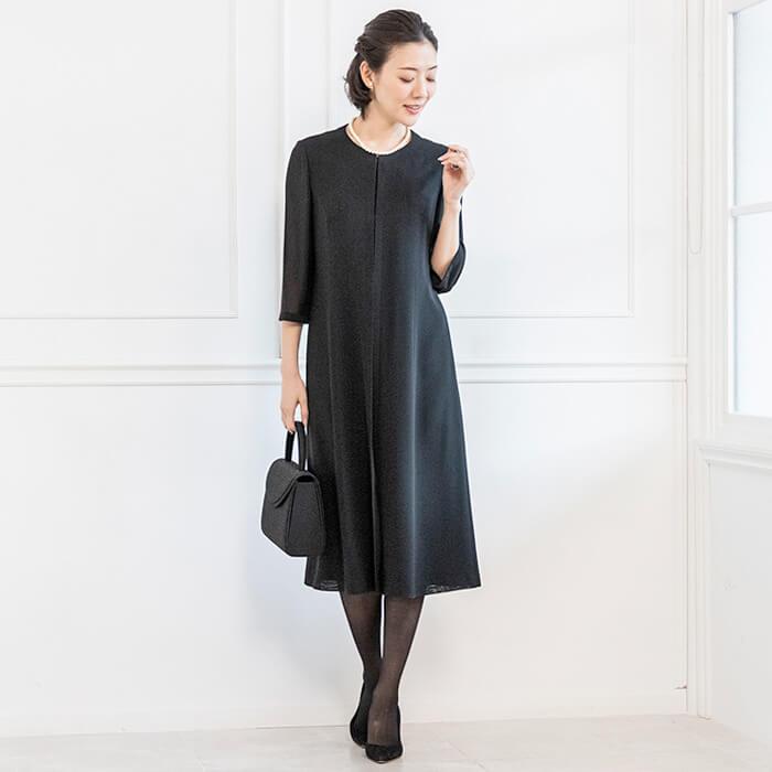 喪服 ワンピース ブラックフォーマル 夏用 洗える ウォッシャブル  