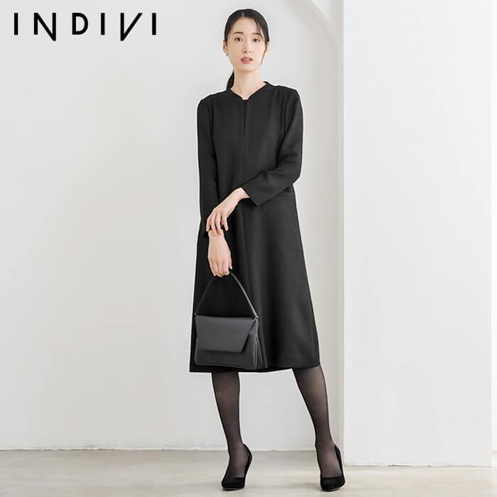 INDIVI ブラックフォーマル ワンピース 喪服 レディース INDIVI ブラックフォーマル ワンピース 喪服 レディース