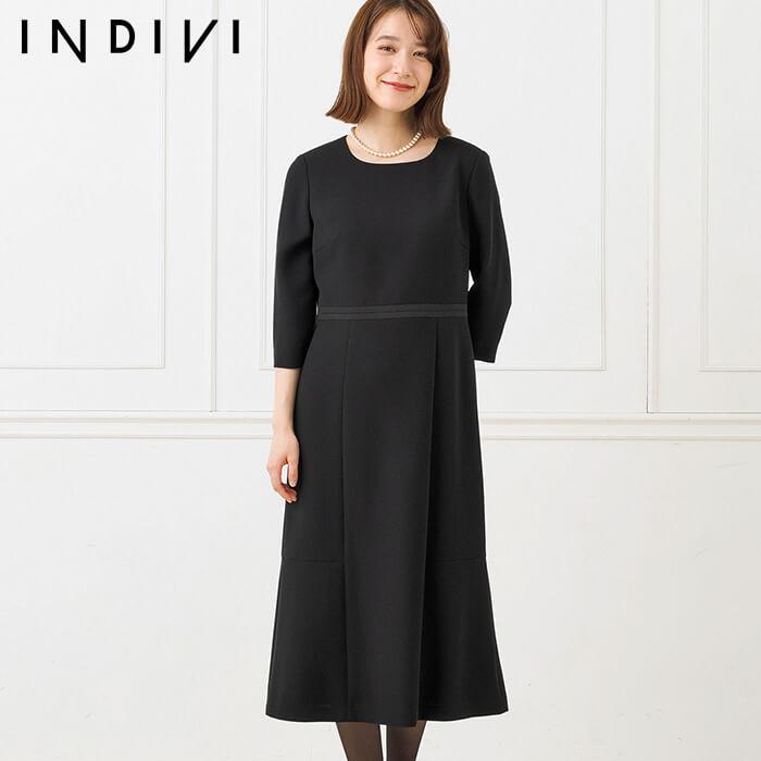 喪服 レディース ブラックフォーマル INDIVI インディヴィ 東京ソワール 礼服 葬式 通夜 告別式 式典 卒業式 ブランド 洗える ウォッシャブル おしゃれ 4103731｜tokyosoir｜05