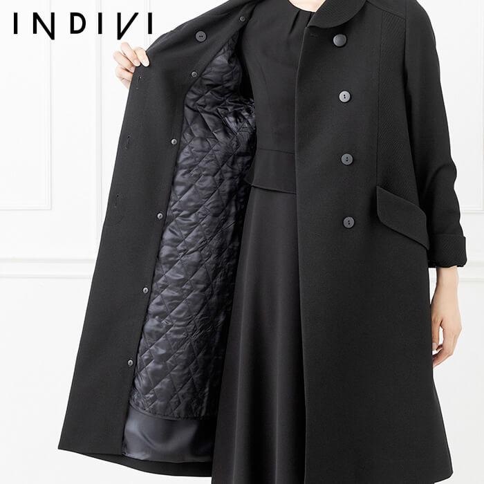 INDIVI コート アウター 喪服 レディース ブラックフォーマル INDIVI コート アウター 喪服 レディース ブラックフォーマル