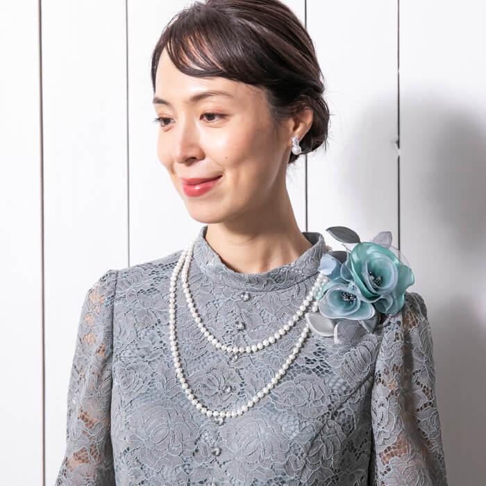 コサージュ ブローチ セレモニー 結婚式 お花 高級 シンプル ゲスト ネイビー パープル 紺 紫 ピンク グリーン 東京ソワール おしゃれ ブライダル 卒業 5502361｜tokyosoir｜13