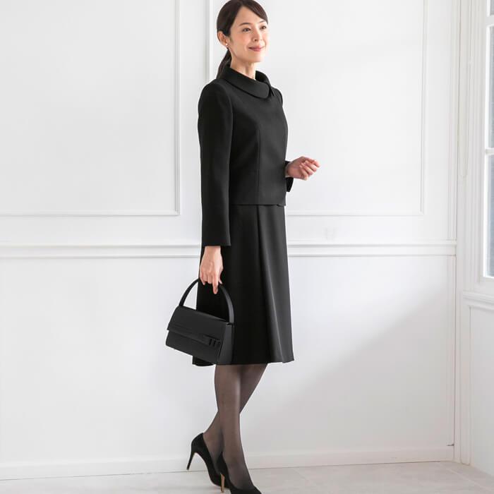 東京ソワール ブラックフォーマル ハンドバッグ 黒 レディース ミセス