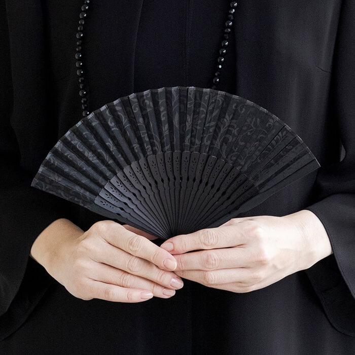 東京ソワール 扇子 ブラックフォーマル せんす 小さめ 夏小物 礼服