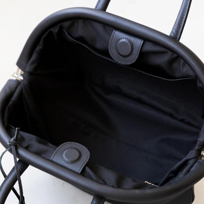 ANVOCOEUR アンヴォクール レザー 鞄 ハンドバッグ がま口 縦長 牛革 マグネット開閉 オケージョン  シンプル オケージョン 卒業式 七五三 ブラック 黒  5820302の画像