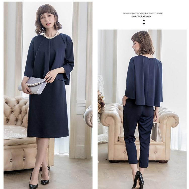 結婚式 パンツドレス 上下セパレート 3way 3点セット 7分袖トップス パンツ ひざ丈 膝丈ワンピース パーティー ドレス 二次会 フォーマル 入園式 132 01 Tokyosolo 通販 Yahoo ショッピング