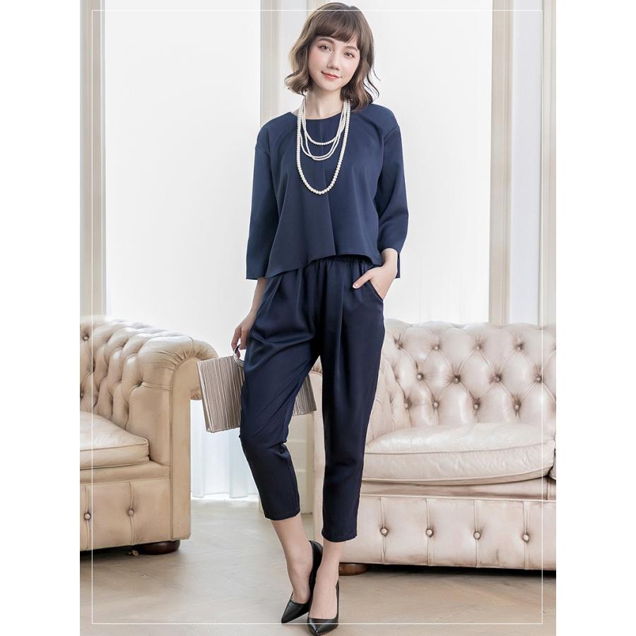 パンツドレス グレー L パンツスーツ ベルト付 新品 192356 ガウチョ