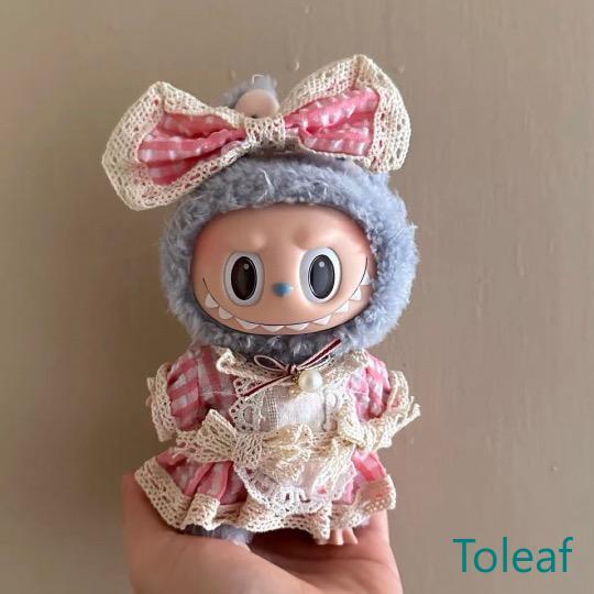 新品2点セット ワンピースlabubuラブブぬいぐるみ服17cm着せ替え着ぐるみ 新品2点セット ワンピースlabubuラブブぬいぐるみ服17cm着せ替え
