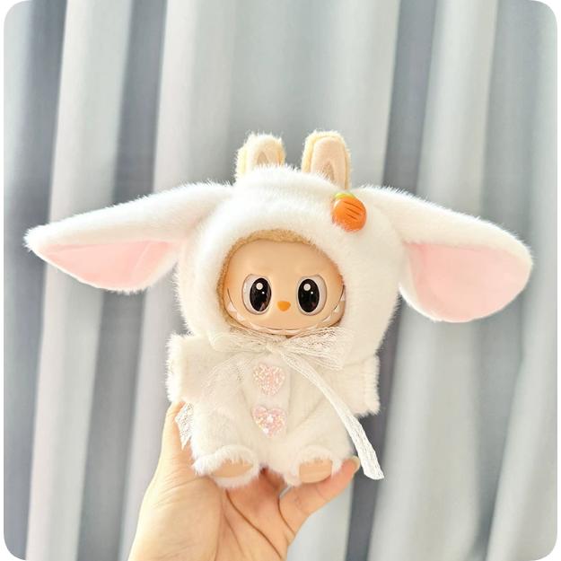 新品 可愛いlabubuラブブぬいぐるみ服15-17cm着せ替え着ぐるみ