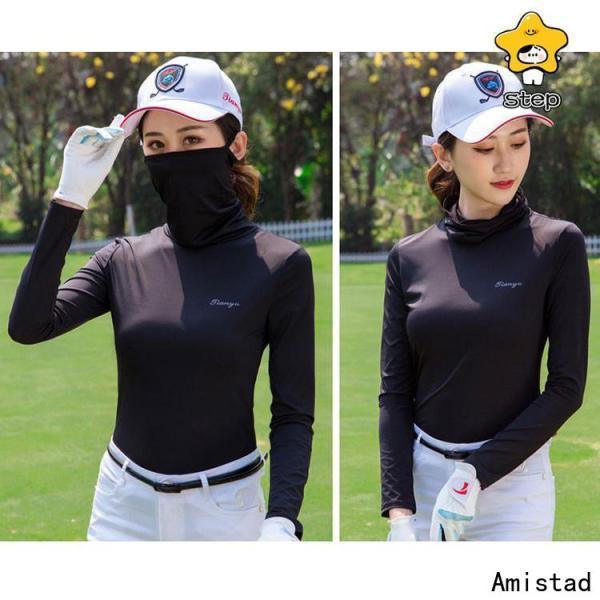 UVカット ゴルフシャツ 長袖 インナーシャツ ストレッチ ひんやり マスク付き フェースカバー 夏 スポーツシャツ 日焼け対策 レディース ゴルフウェア 吸汗 速乾 | ブランド登録なし | 09