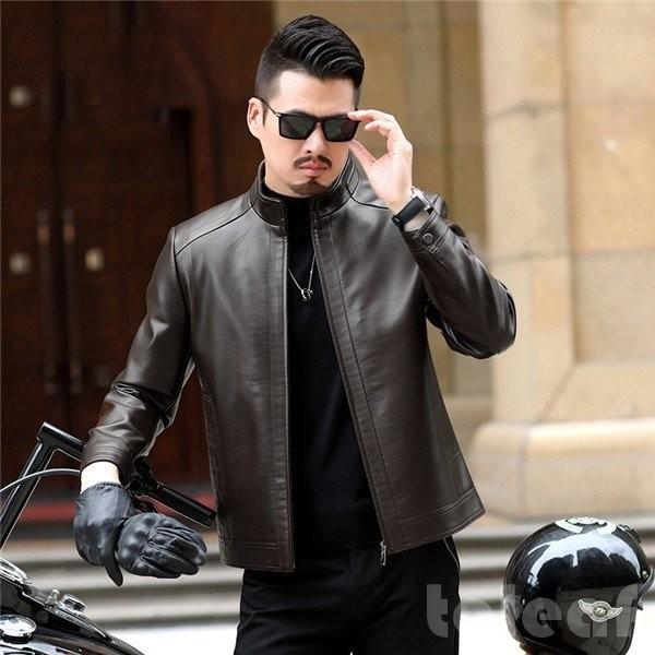 激安ライダースジャケットメンズレザージャケットフェイクレザーシングルバイクジャケット大人秋アウター革ジャンpu 安い購入