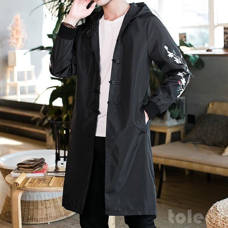 低反発 腰用 トレンチコートメンズロングコートスプリングコートチェスターコートロングパーカーおしゃれ春秋かっこいい中国風 Hanagrocare Com