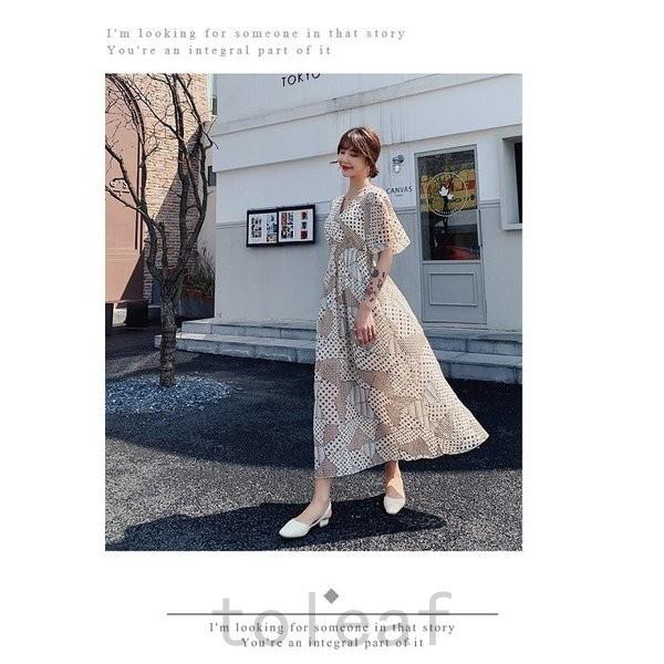 高評価 マキシワンピースレディース半袖プリントフェミニン可愛いルーズリゾート海プール春夏 ワンピース サイズ 色 Mアプリコット Www We Job Com