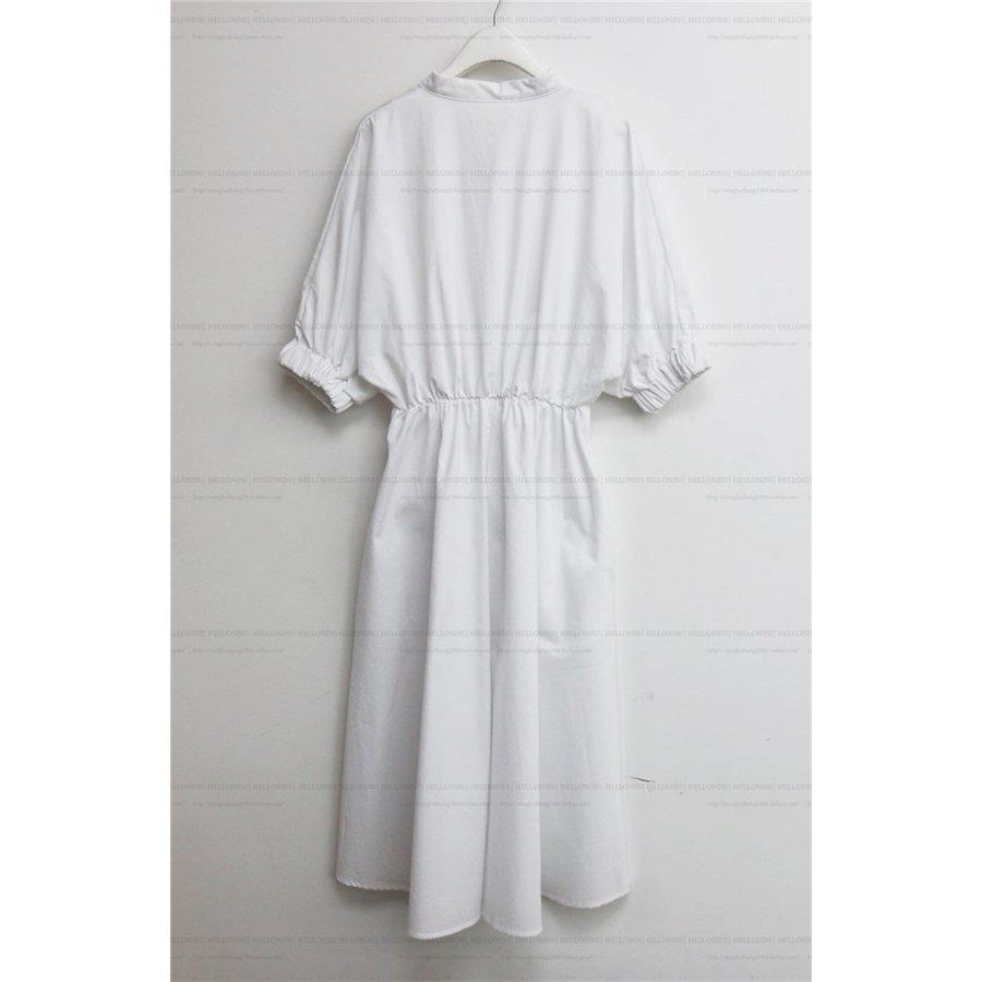 ワンピース レディース きれいめ ロングワンピース 夏 ミモレ丈 半袖 Vネック 買取り実績 Aラインワンピース