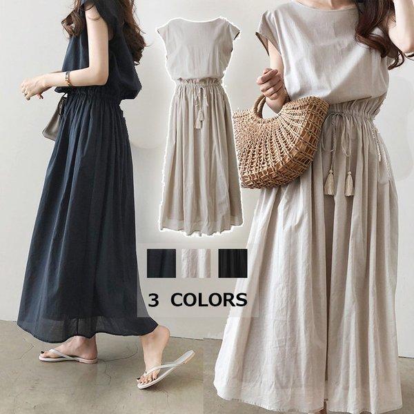 上品 ロングワンピース レディース 夏 ワンピース 半袖 マキシワンピース シャツワンピース 体型カバー 韓国風 30代 40代 通勤 Ol 新作