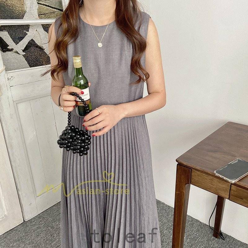 セール 登場から人気沸騰 40代 30代 代 エレガント ナチュラル服 森ガール 無地 マキシワンピース レディース プリーツワンピース ワンピース 50代 お出かけ 上品 ノースリーブ 着痩せ ワンピース カラー グレー 画像参考 Www Harmonylu Com