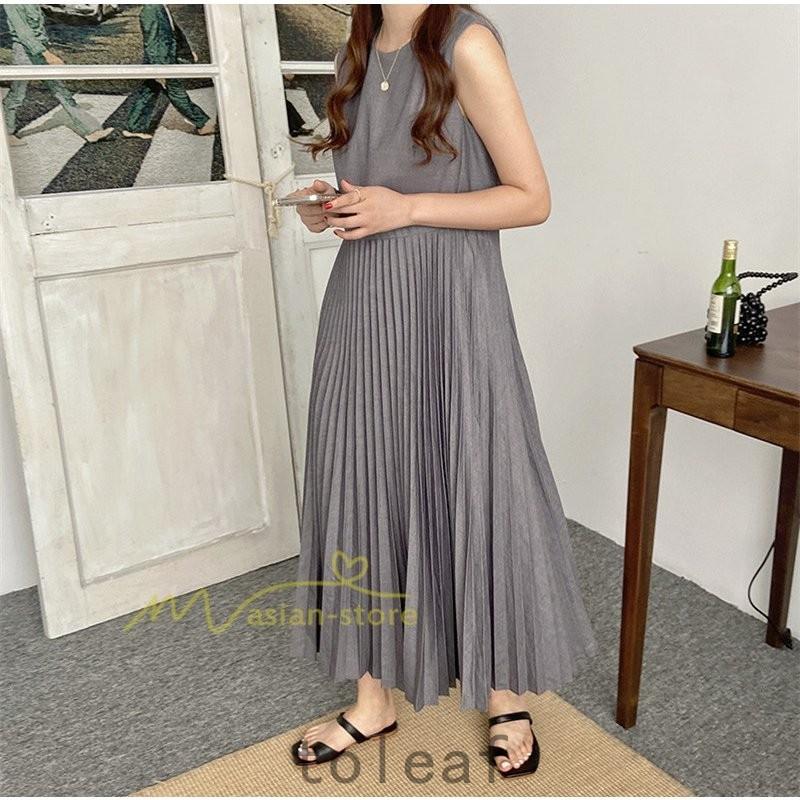 セール 登場から人気沸騰 40代 30代 代 エレガント ナチュラル服 森ガール 無地 マキシワンピース レディース プリーツワンピース ワンピース 50代 お出かけ 上品 ノースリーブ 着痩せ ワンピース カラー グレー 画像参考 Www Harmonylu Com