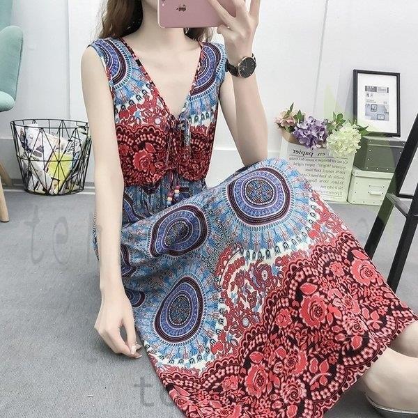 マキシワンピース夏大きいサイズロングaラインリゾートワンピースレディースボヘミアン花柄体型カバー夏ワンピース着痩せ代30代40代きれいめ S9jllcn8vg ファッション Valleymill Com