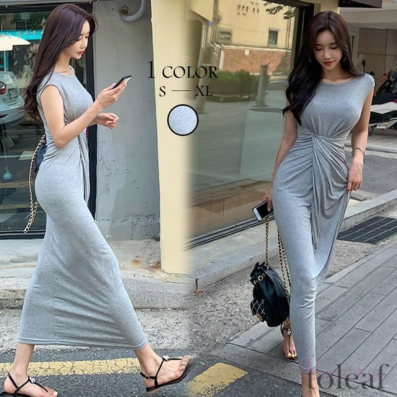 サマーワンピース タイトスカート 無地ワンピース マキシワンピース レディース 丸首 半袖 夏 薄手 大人カジュアル きれいめ エスニック 気質 上品 淑女 公式の