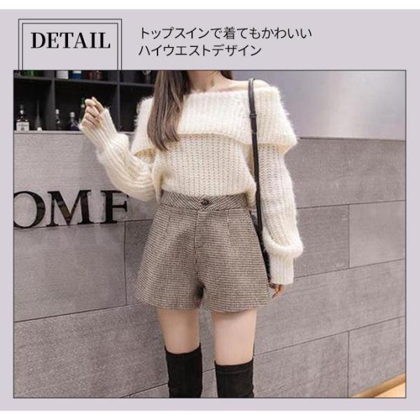 ショートパンツ レディース 秋冬 冬 千鳥格子 パンツ ショーパン ショートパンツ レディース 秋冬 冬 千鳥格子 パンツ ショーパン