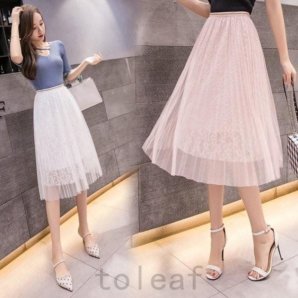 大特価 レディースウエア チュールスカート プリーツスカート 気質アップ ロング 膝丈スカ チュールスカートプリーツスカート気質アップロング膝丈 スカート可愛いolチュールハイウエストキレイめレディース無地春夏秋裏地付き通学通勤 Www Threeriversofs Com