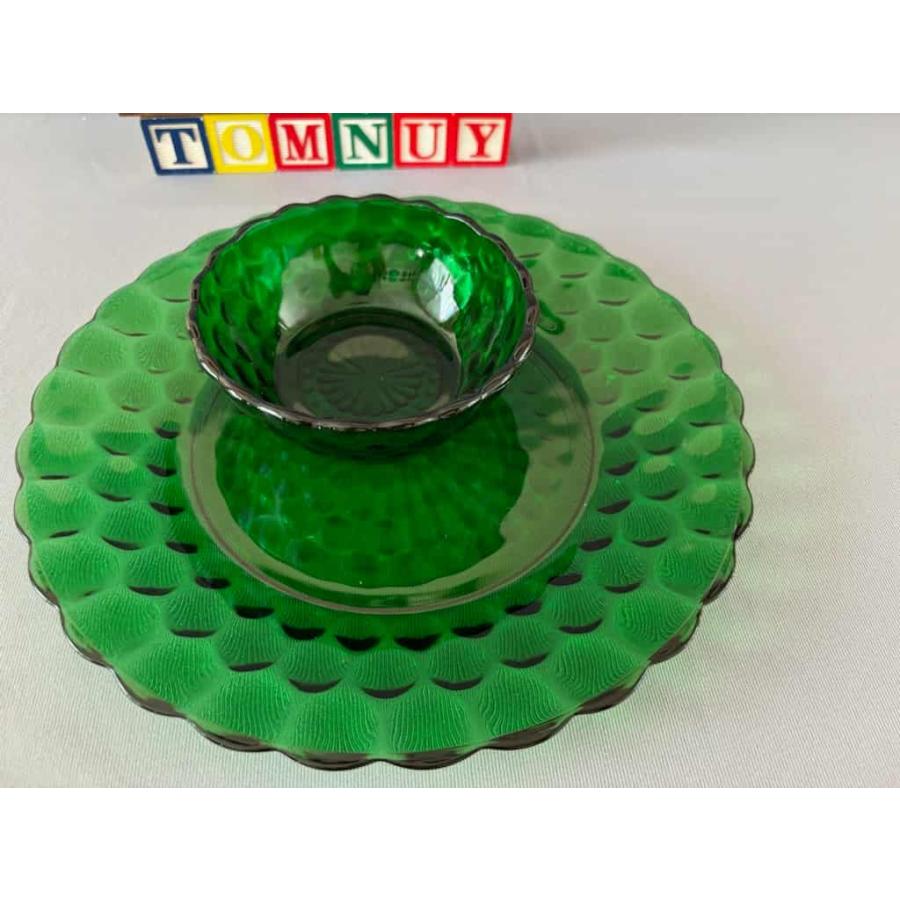 アンカーホッキング グリーン プレート 6枚セット アンカーホッキング フォレストグリーン バブル ディナープレート