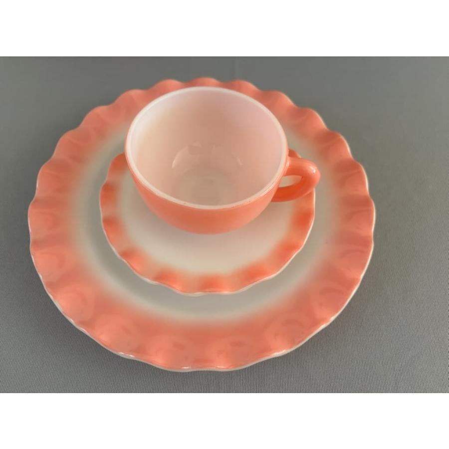ヘーゼルアトラス ピンクリプル カップ＆ソーサー＆プレート セット