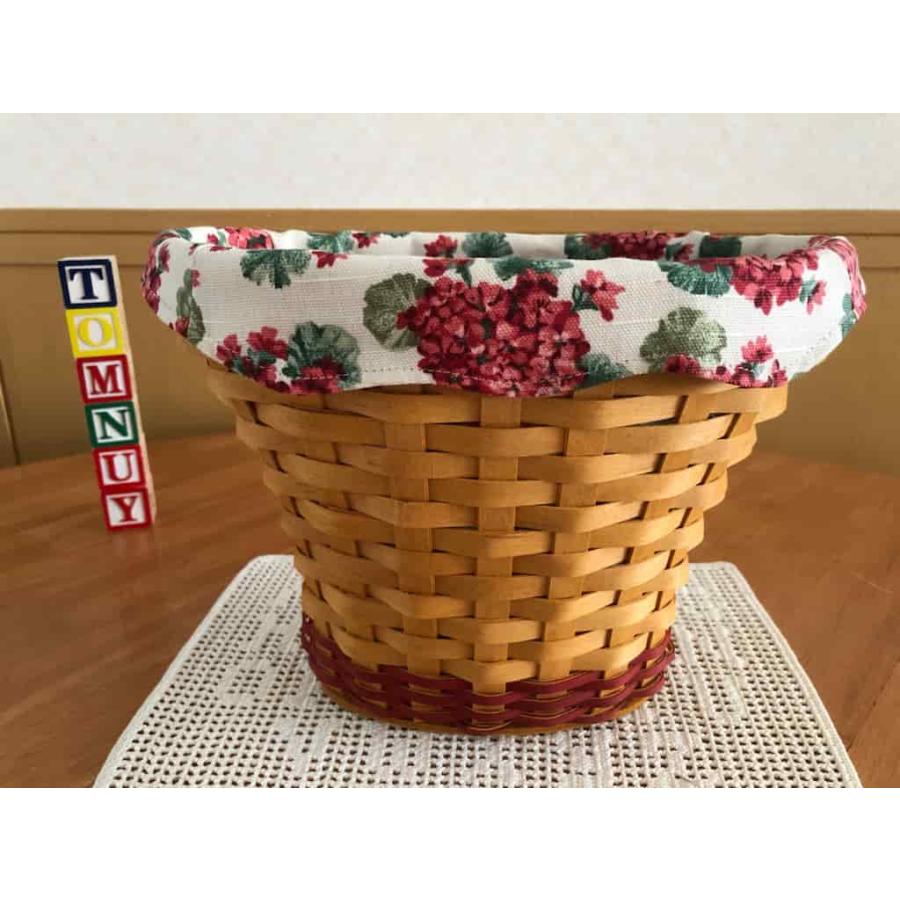 LONGABERGER ロンガバーガー　花柄 ラージ ピクニックバスケット ロンガバーガー ピクニックバスケット LONGABERGER ロンガバーガー 花