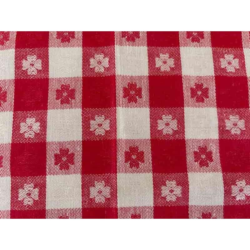ヴィンテージ ビストロチェック テーブルクロス 赤 : Tom-nuy - 通販