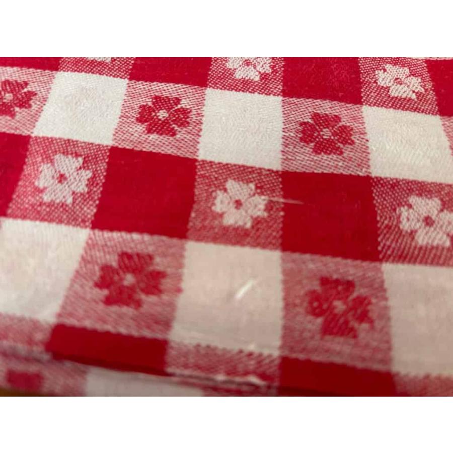 ヴィンテージ ビストロチェック テーブルクロス 赤 : Tom-nuy - 通販