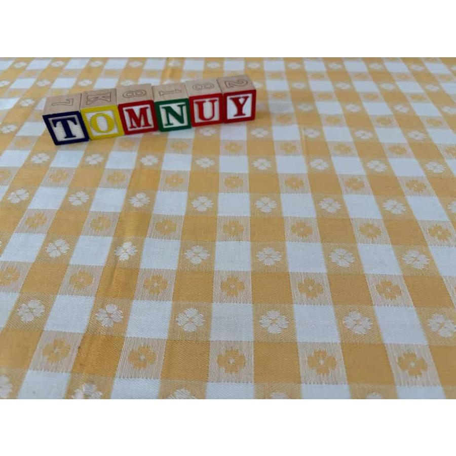 ヴィンテージ ビストロチェック テーブルクロス 黄 : Tom-nuy - 通販