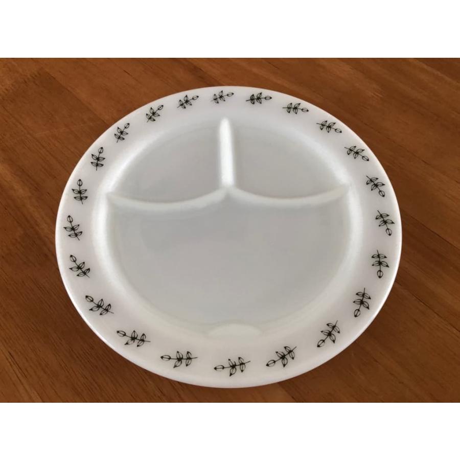 パイレックス pyrex コーニング グリーンリーフ 3コンパートメント