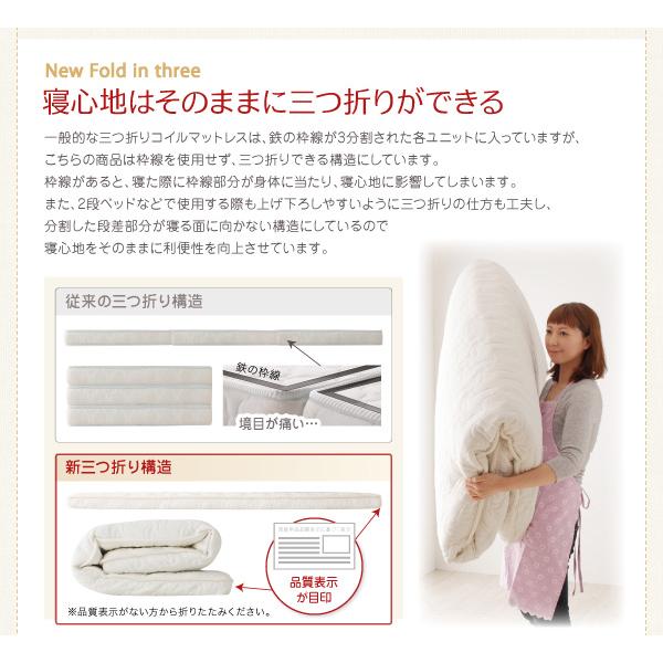 未使用訳あり 薄型 軽量 折り畳み可能 国産ポケットコイルマットレス 