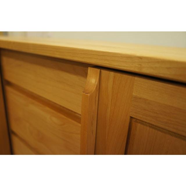 引き戸 サイドボード キャビネット おしゃれ 120cm 北欧 天然木