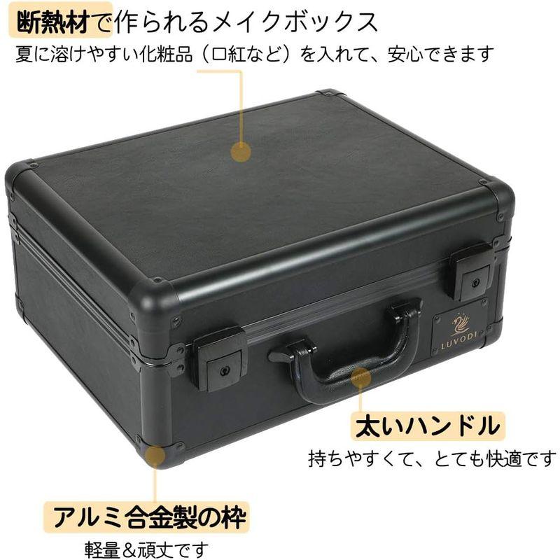 ⭐️完成品⭐️ Susire メイクボックス 鏡付き ledライト バニティーケース 持ち運び 大容量 ミニドレッサー 卓上 鏡台 ハリウッドボックス 化粧 【1766419717】(11016円)