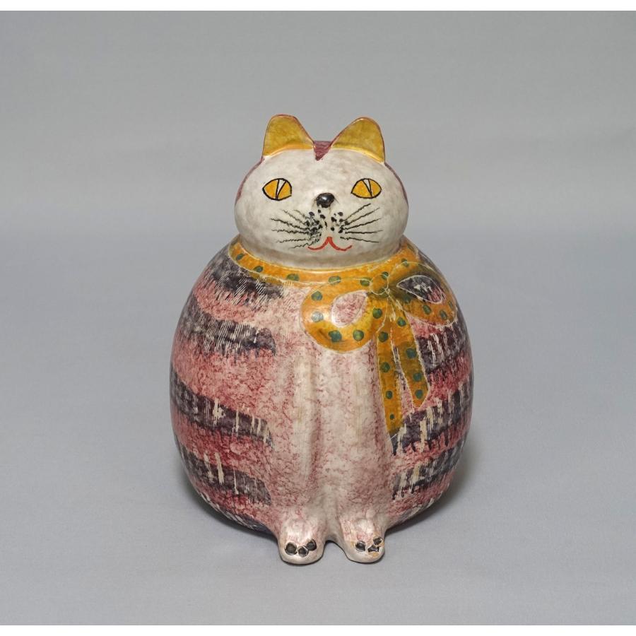 2024人気No.1の イタリア製陶器製 猫の置物 検グレーロシアン