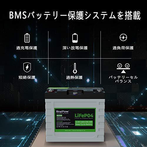 RoyPow 12V 18Ah リン酸鉄リチウムイオンバッテリーLiFePO4 電動リール用バッテリー 3500サイクル BMSバッテリシステム内蔵｜tomato2021｜05