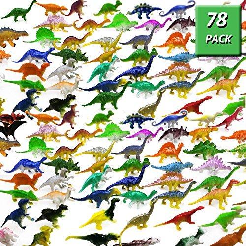 OuMuaMua 恐竜フィギュアおもちゃ ミニ プラスチック 78個セット｜tomato2021