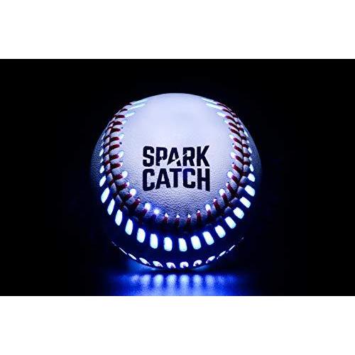 Spark Catch(スパークキャッチ) LED発光 野球ボール [ブルー] LEDライト内臓 硬球と同じ重量・サイズ 本革採用 夜間プレー・キャッ｜tomato2021｜02